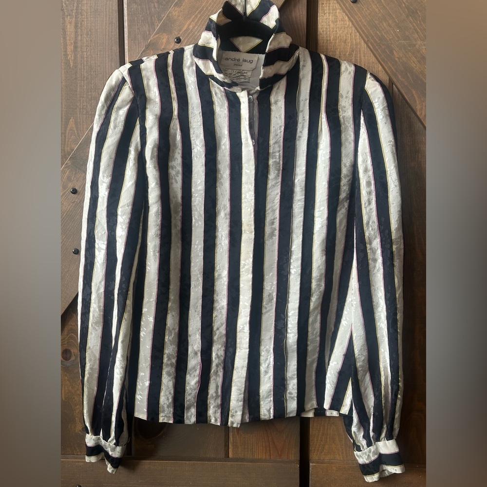 Rare Vintage André Laug Silk Blouse